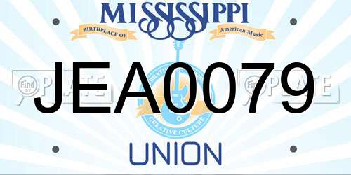 JEA0079 Mississippi License Plate