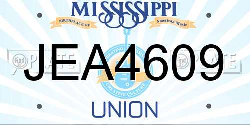 JEA4609 Mississippi License Plate