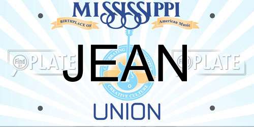 JEAN Mississippi License Plate