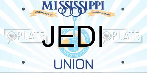 JEDI Mississippi License Plate