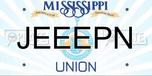 JEEEPN Mississippi License Plate
