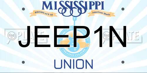 JEEP1N Mississippi License Plate