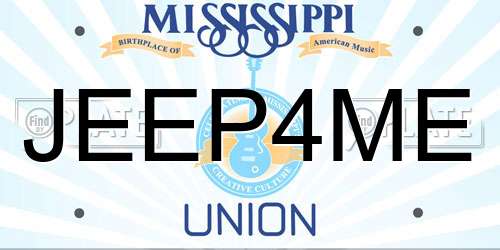 JEEP4ME Mississippi License Plate