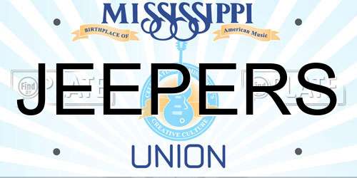 JEEPERS Mississippi License Plate