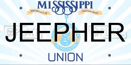 JEEPHER Mississippi License Plate