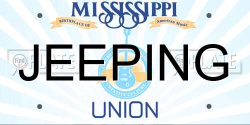 JEEPING Mississippi License Plate