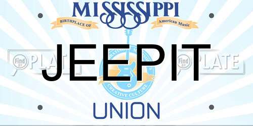 JEEPIT Mississippi License Plate