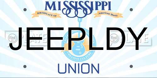 JEEPLDY Mississippi License Plate