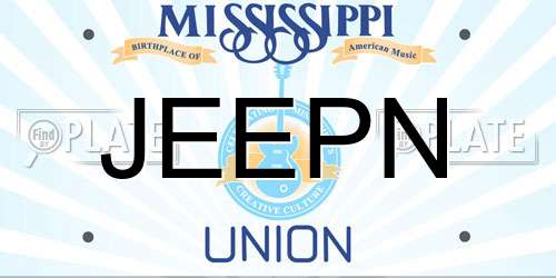 JEEPN Mississippi License Plate