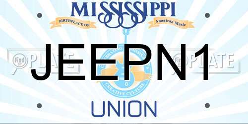 JEEPN1 Mississippi License Plate