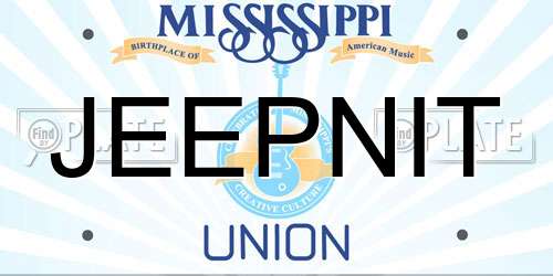 JEEPNIT Mississippi License Plate