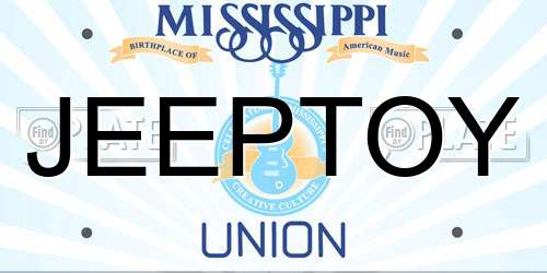 JEEPTOY Mississippi License Plate