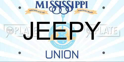 JEEPY Mississippi License Plate
