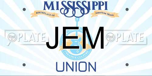 JEM Mississippi License Plate