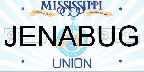 JENABUG Mississippi License Plate
