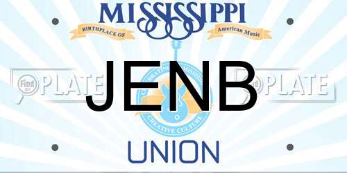 JENB Mississippi License Plate