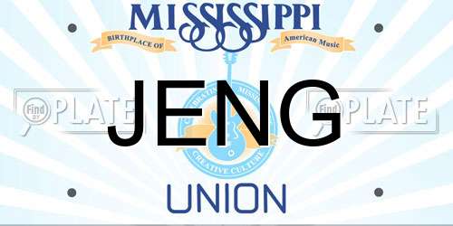 JENG Mississippi License Plate