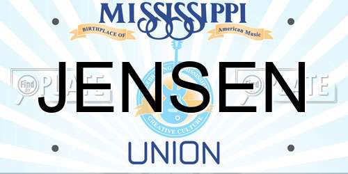 JENSEN Mississippi License Plate