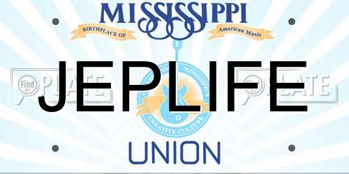JEPLIFE Mississippi License Plate