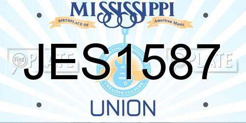 JES1587 Mississippi License Plate