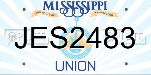 JES2483 Mississippi License Plate