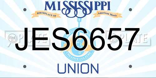 JES6657 Mississippi License Plate