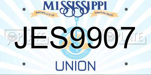 JES9907 Mississippi License Plate