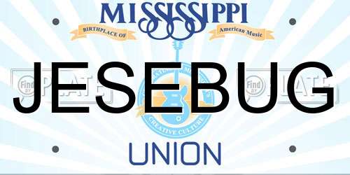 JESEBUG Mississippi License Plate