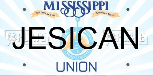 JESICAN Mississippi License Plate