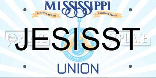 JESISST Mississippi License Plate