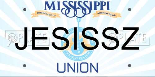 JESISSZ Mississippi License Plate