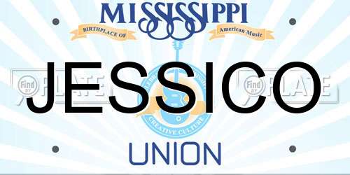 JESSICO Mississippi License Plate