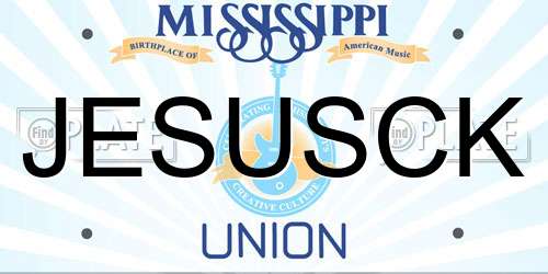 JESUSCK Mississippi License Plate