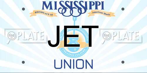 JET Mississippi License Plate