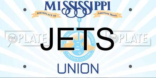 JETS Mississippi License Plate