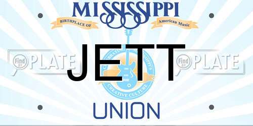 JETT Mississippi License Plate