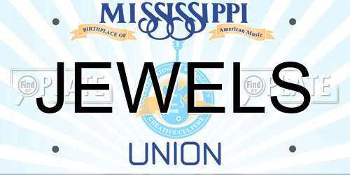 JEWELS Mississippi License Plate