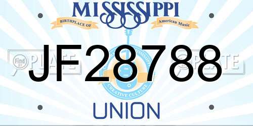 JF28788 Mississippi License Plate