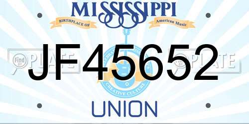 JF45652 Mississippi License Plate