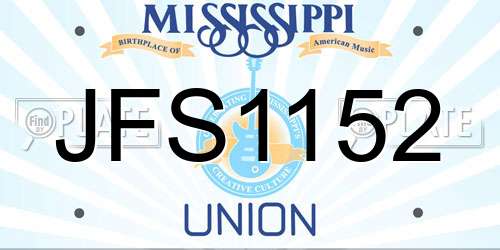 JFS1152 Mississippi License Plate