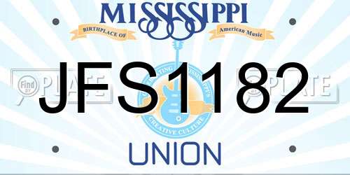 JFS1182 Mississippi License Plate