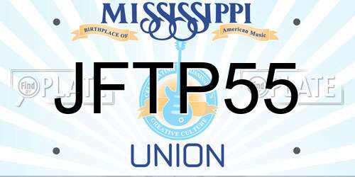 JFTP55 Mississippi License Plate