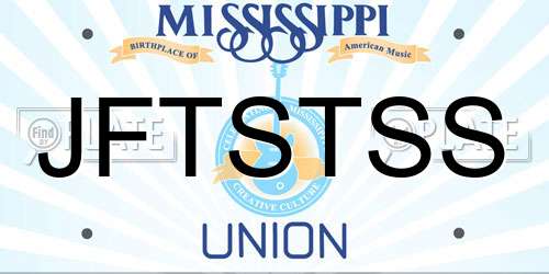 JFTSTSS Mississippi License Plate