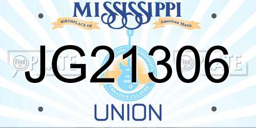 JG21306 Mississippi License Plate