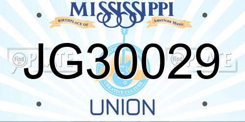 JG30029 Mississippi License Plate
