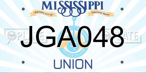 JGA048 Mississippi License Plate