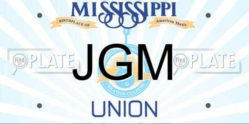 JGM Mississippi License Plate