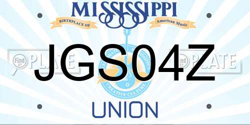 JGS04Z Mississippi License Plate