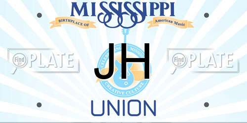 JH Mississippi License Plate