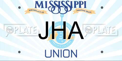JHA Mississippi License Plate